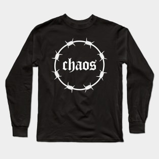 Chaos Barbed wire (white) Long Sleeve T-Shirt